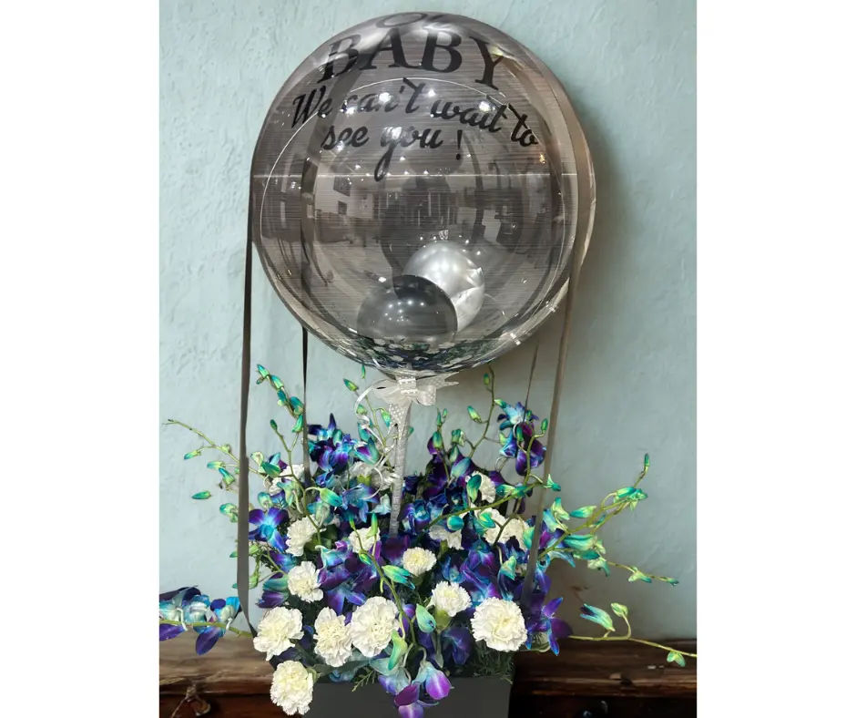 Buy bobo balloon baby shower hamper for gifting
